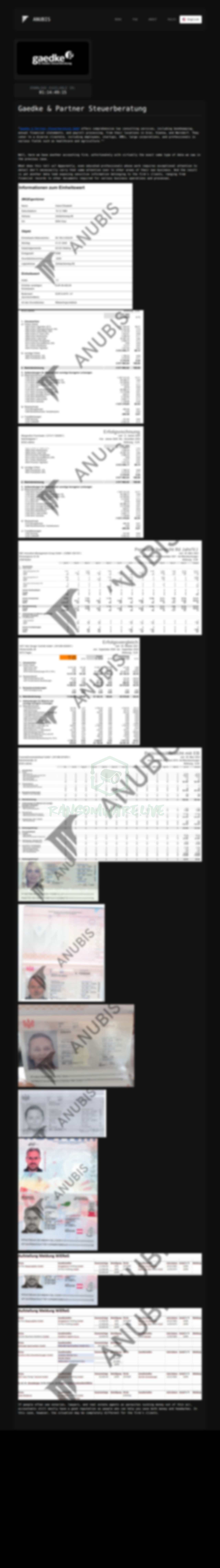 🏴☠️ Anubis has just published a new victim : Gaedke & Partner Steuerberatung