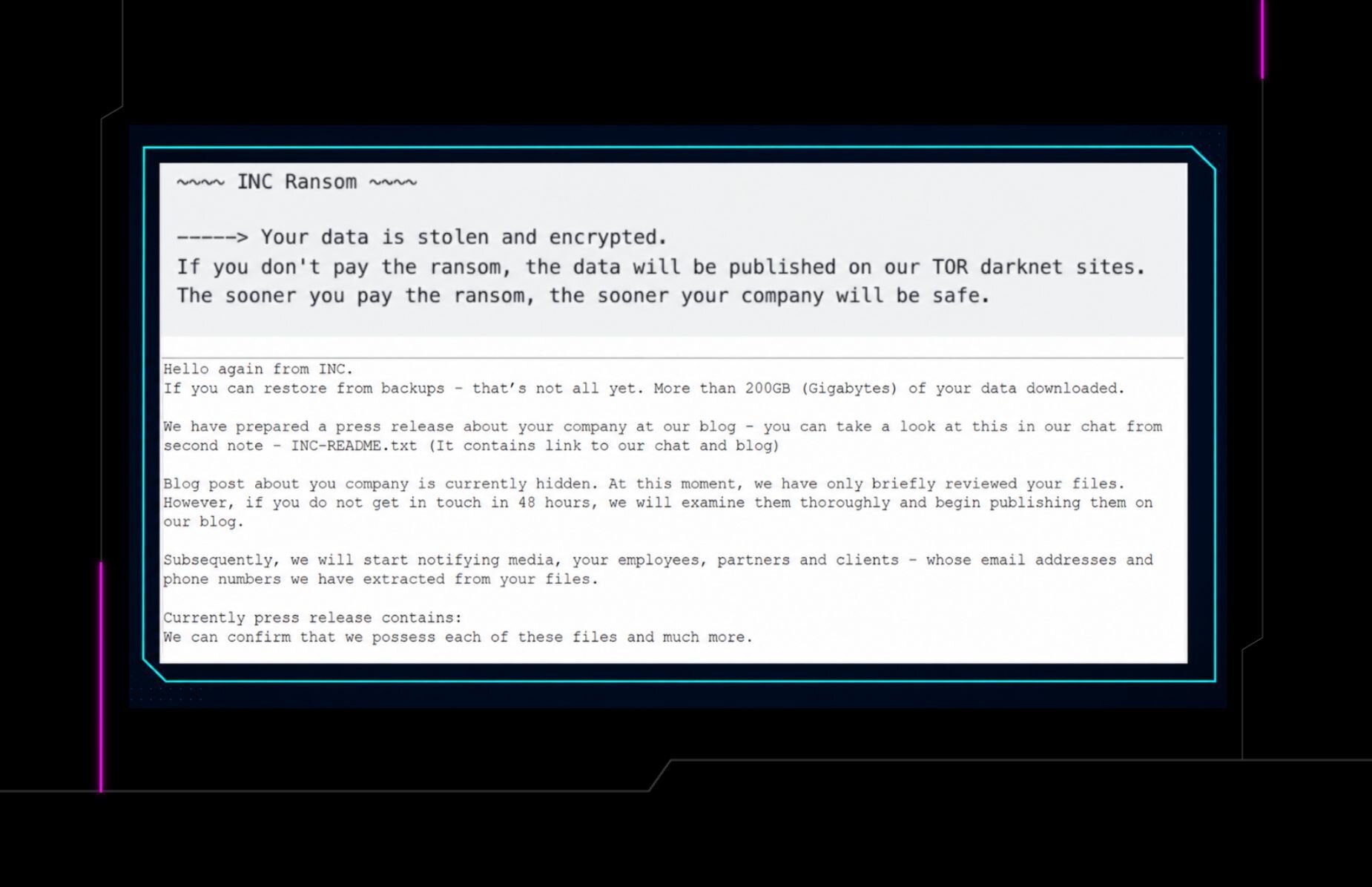 The Tale of Two INC Ransom Notes: A Ransomware Timeline | Huntress